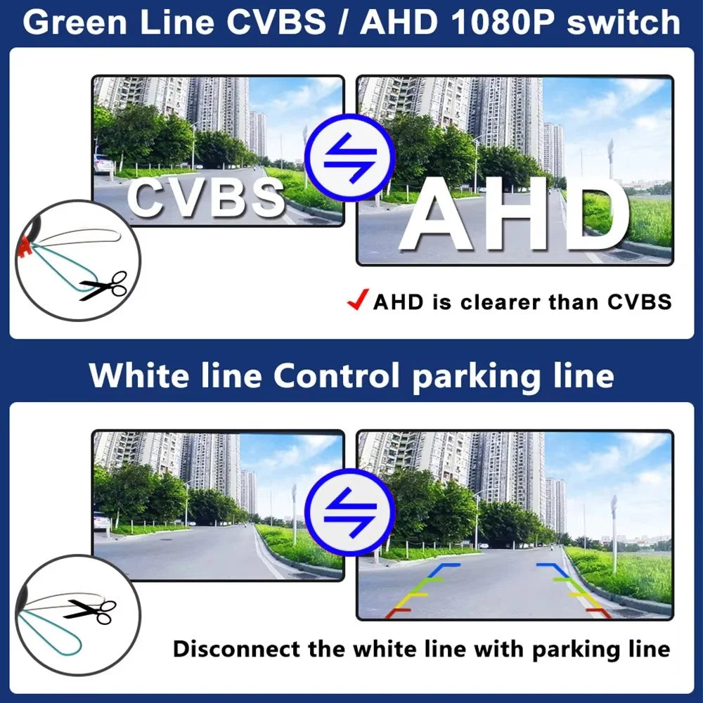 Car AHD 1080P Backup Camera for X5 / X1 / X6 / E39 / E46 170 Degree Fisheye Lens Waterproof Reverse Parking Camera - 4