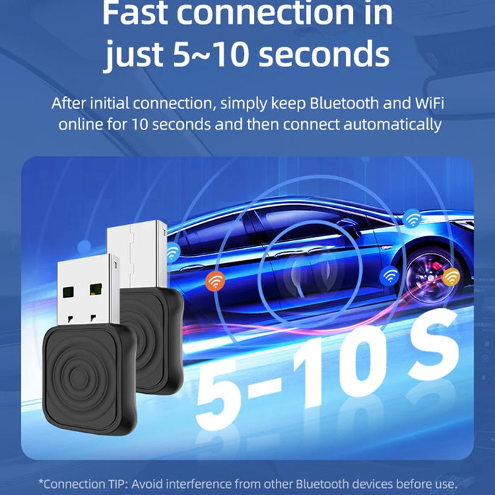 CARLINKIT Mini Ultra Wireless CarPlay Android Auto Adapter for Wired CarPlay Android Auto Car Upgrade - 5