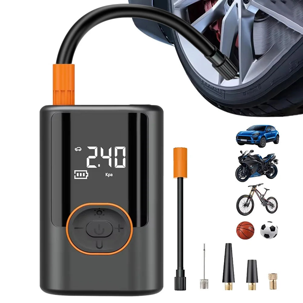 19 Cylinders Portable Wireless Car Tire Inflator Digital Tire Pressure Detection Air Pump with Power Bank Function - 1
