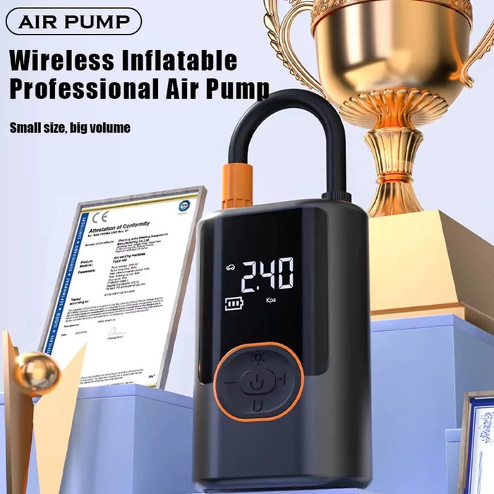 19 Cylinders Portable Wireless Car Tire Inflator Digital Tire Pressure Detection Air Pump with Power Bank Function - 6
