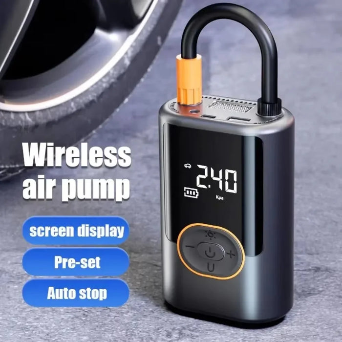 19 Cylinders Portable Wireless Car Tire Inflator Digital Tire Pressure Detection Air Pump with Power Bank Function - 7