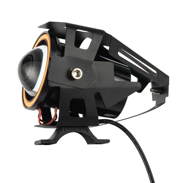 Waterproof Motorcycle Headlight with Bluetooth-Compatible Speaker High Low Beam Fog Light - Orange - 7