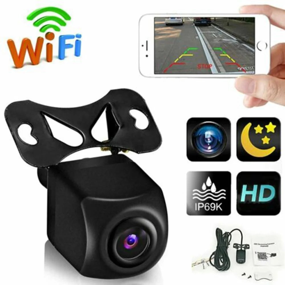 W103 Wireless Car Backup Camera Real Time Monitoring WiFi Rear View Reversing Camera Electronic Rearview Mirror - 1