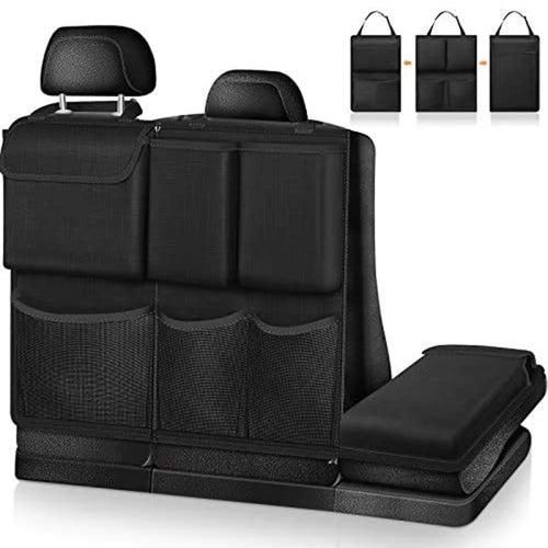 Car Trunk Organizer Sundries Storage Bag Oxford Cloth Multi-Pocket Backseat Hanging Pouch - Black - 1