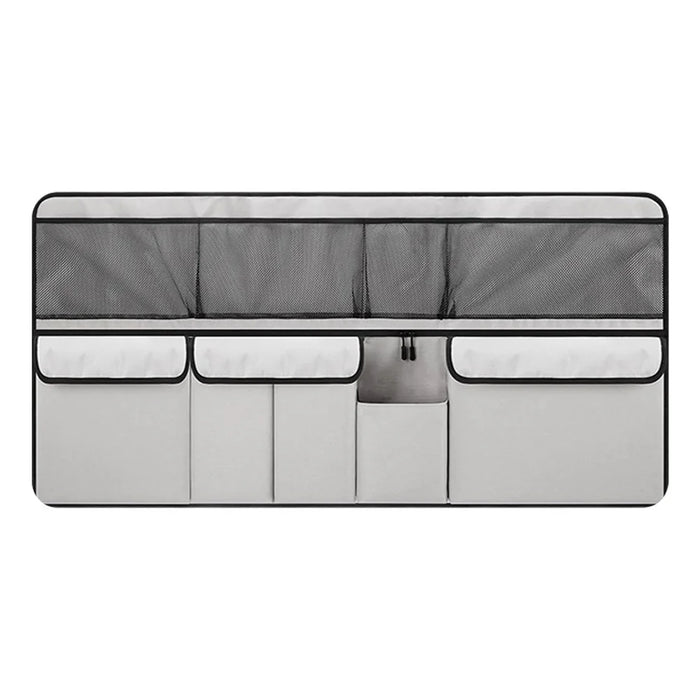 Multi-Pocket Car Back Seat Organizer Oxford Cloth Large Capacity Storage Bag Trunk Hanging Pouch - Beige - 1
