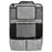 600D Oxford Fabric Car Seat Back Organizer with Tablet Holder Multi Pocket Storage Bag Kick Mat - Grey - 1