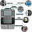 600D Oxford Fabric Car Seat Back Organizer with Tablet Holder Multi Pocket Storage Bag Kick Mat - Grey - 7