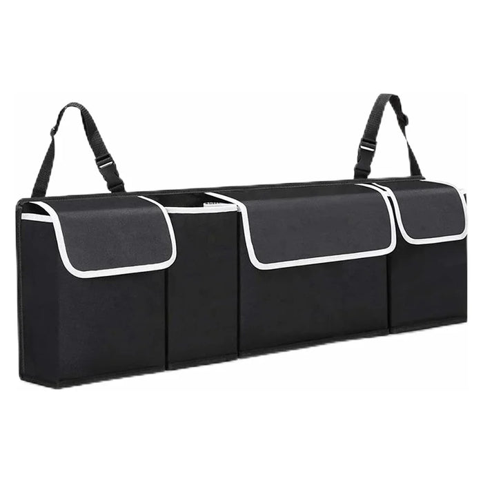 Universal Car Back Seat Hanging Multi-Pocket Storage Bag with Lid Oxford Cloth Trunk Organizer - 1