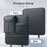 Car Seat Back Organizer Waterproof PU Leather Tissue Holder Multi-Pocket Storage Bag Kick Mat - Black - 2