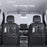 Car Seat Back Organizer Waterproof PU Leather Tissue Holder Multi-Pocket Storage Bag Kick Mat - Black - 5