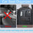Car Seat Back Organizer Waterproof PU Leather Tissue Holder Multi-Pocket Storage Bag Kick Mat - Black - 6