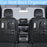 Car Seat Back Organizer Waterproof PU Leather Tissue Holder Multi-Pocket Storage Bag Kick Mat - Black - 7