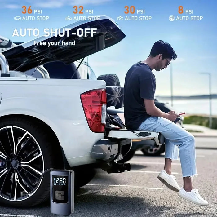 ST-9624B Portable Smart Air Compressor Dual Use Wireless Inflator USB Digital Display Tire Pump - 2