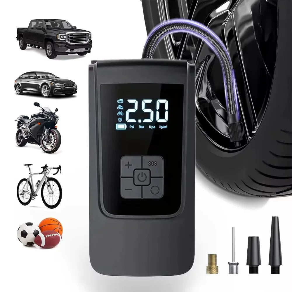 ST-9624C Wireless Inflator Pump DC / USB Digital Display Car Tire Air Compressor Portable Smart Pressure Gauge - 4