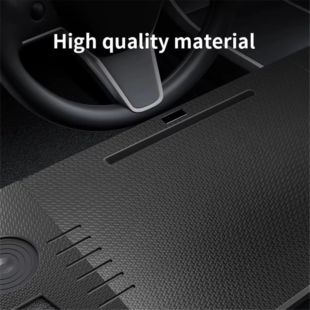 For Tesla Model 3  /  Y Front Seat Tri-Fold Folding Tray Table Multifunctional Car Laptop Desk Portable Work Station - 5