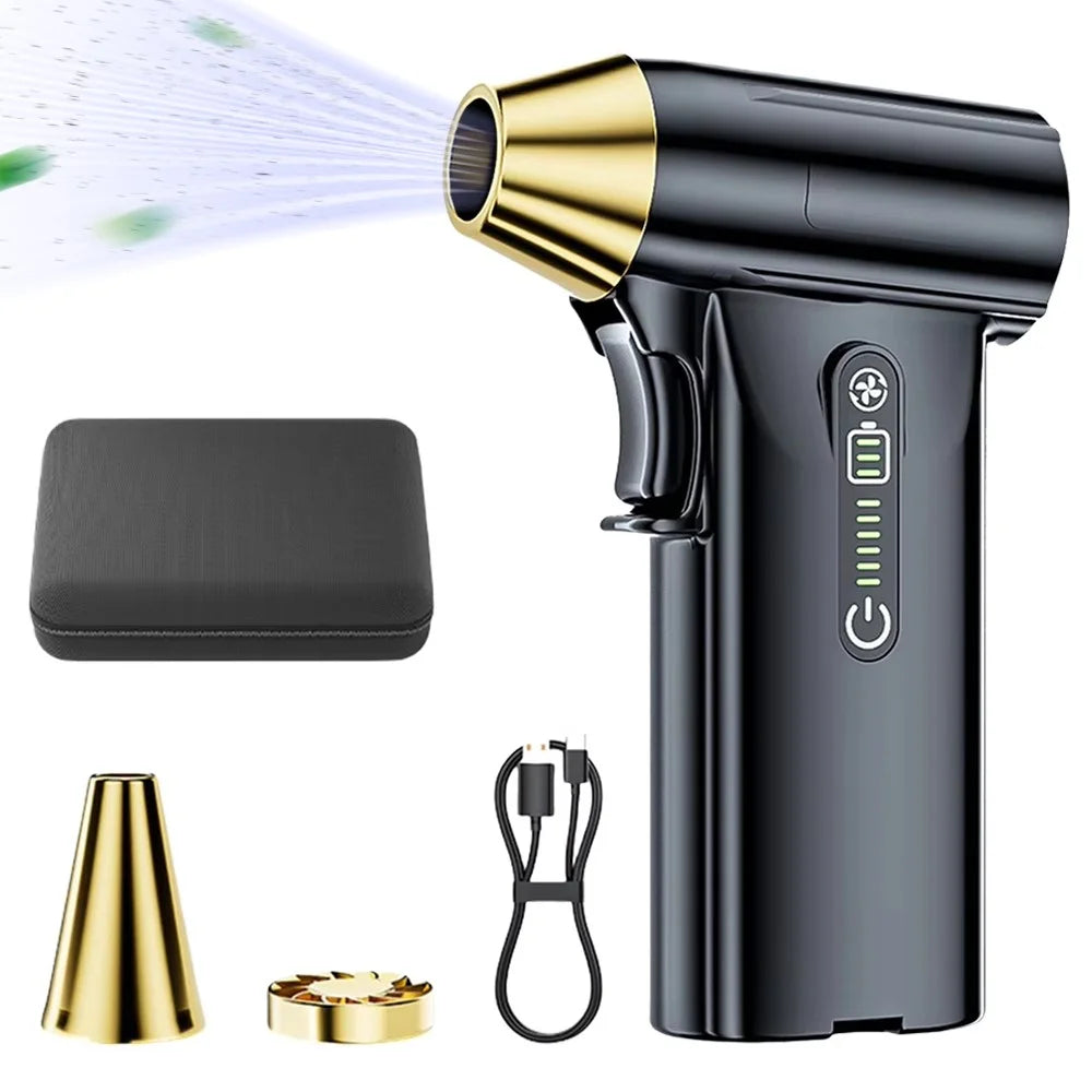 ST-8109 Portable Handheld Wireless Blower 3 Gears Adjustable High Power Car Home Dust Cleaner - Black - 1