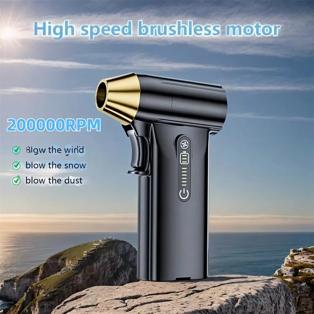 ST-8109 Portable Handheld Wireless Blower 3 Gears Adjustable High Power Car Home Dust Cleaner - Black - 6