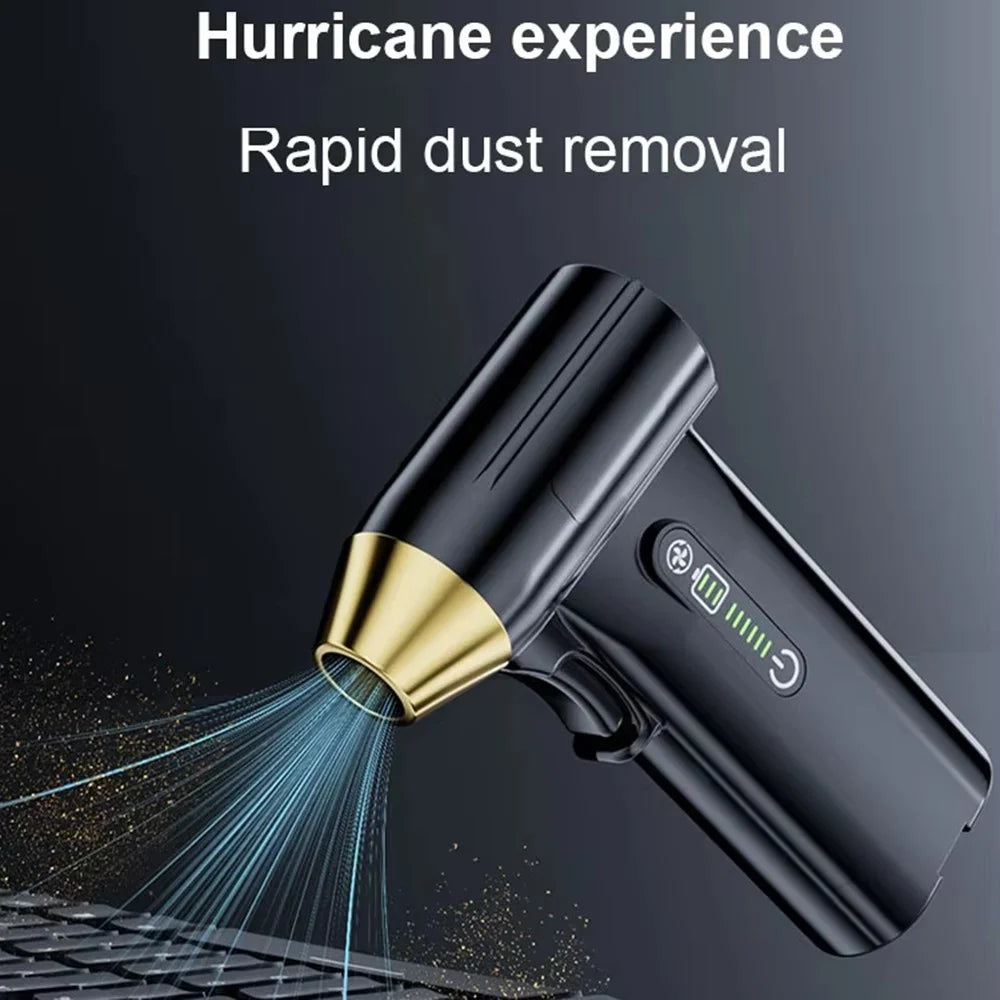 ST-8109 Portable Handheld Wireless Blower 3 Gears Adjustable High Power Car Home Dust Cleaner - Black - 7