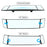 SD-2411 High Definition Glass Universal Tri-Fold Car Rearview Mirror Wide Angle Curved Mirror - 4