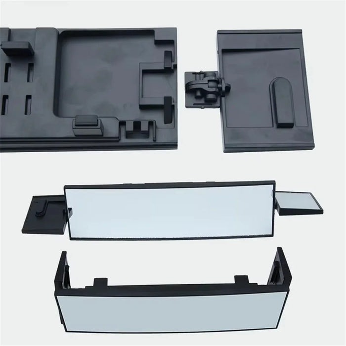 SD-2411 High Definition Glass Universal Tri-Fold Car Rearview Mirror Wide Angle Curved Mirror - 6
