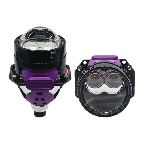 2.5 Inch Dual LED Laser Projection Headlight 6500K Waterproof 12V 50W High Low Beam Car Fog Lamp - 1