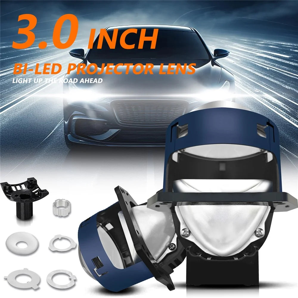 T03 For H4 / H7 / H11 / 9005 / 9006 3 Inch LED Headlight Matrix Projector High Low Beam Car Headlamp - 2