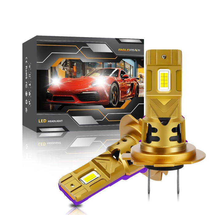 1 Pair H7 LED Car Headlight Bulbs 35W 6500K IP68 Waterproof High Low Beam Headlamp - 2