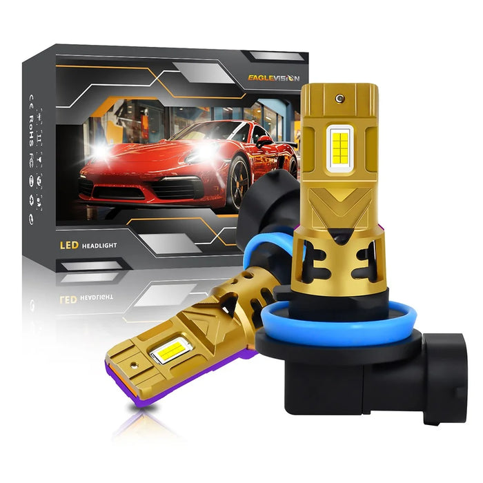 1 Pair H8 / H9 / H11 LED Car Headlight Bulbs 35W 6500K IP68 Waterproof High Low Beam Headlamp - 1