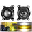 T14 1 Pair 3 Inch High Power Dual Beam LED Projector Lights For DAF Trucks Front Bumper Fog Lamp 55W 9-32V - 2