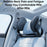 Car Seat Headrest Memory Foam Pillow Side Sleeping Adjustable Head Cushion with Dual Hook - Black - 2