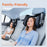 Car Seat Headrest Memory Foam Pillow Side Sleeping Adjustable Head Cushion with Dual Hook - Black - 7