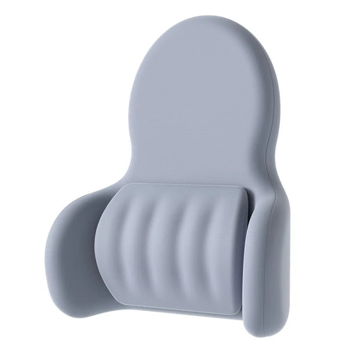 3D Ergonomic Memory Foam Car Lumbar Support Pillow for Office Home Back Pain Relief Cushion - Grey - 1
