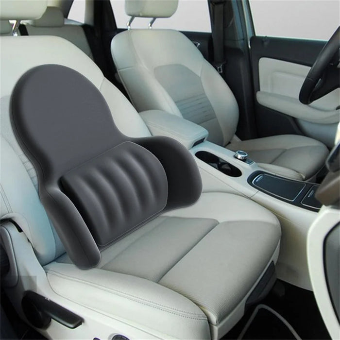 3D Ergonomic Memory Foam Car Lumbar Support Pillow for Office Home Back Pain Relief Cushion - Grey - 5