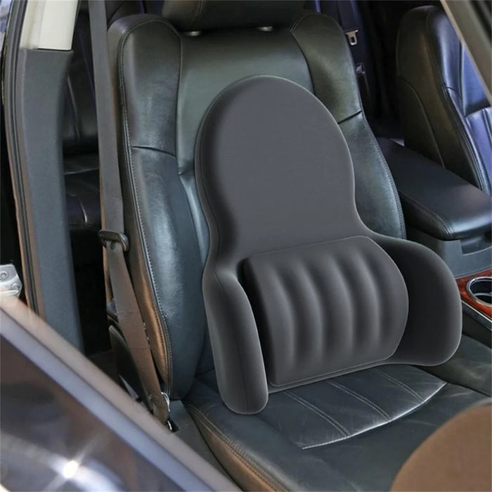 3D Ergonomic Memory Foam Car Lumbar Support Pillow for Office Home Back Pain Relief Cushion - Grey - 7