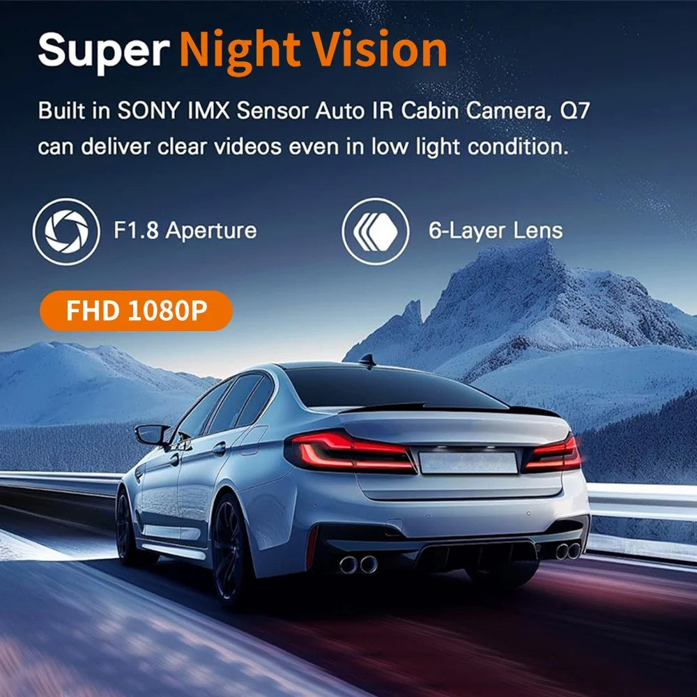 W3 WiFi 4 Channel Dash Cam 2K Night Vision Quad Lens Car DVR Vehicle Driving Recorder with GPS Module - 6