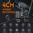 W3 WiFi 4 Channel Dash Cam 2K Night Vision Quad Lens Car DVR Vehicle Driving Recorder with GPS Module + Step-Down Cable - 4