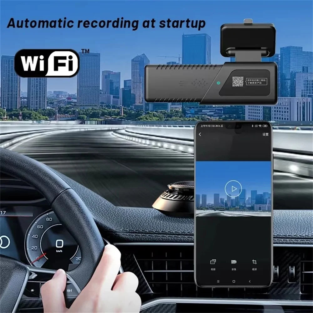 WiFi Car Dash Cam 1080P HD USB Powered Wide Angle Lens Night Vision Loop Recording Car DVR Camera - 4