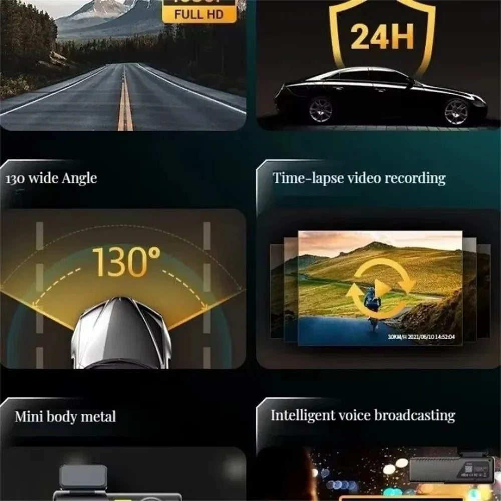 WiFi Car Dash Cam 1080P HD USB Powered Wide Angle Lens Night Vision Loop Recording Car DVR Camera - 5