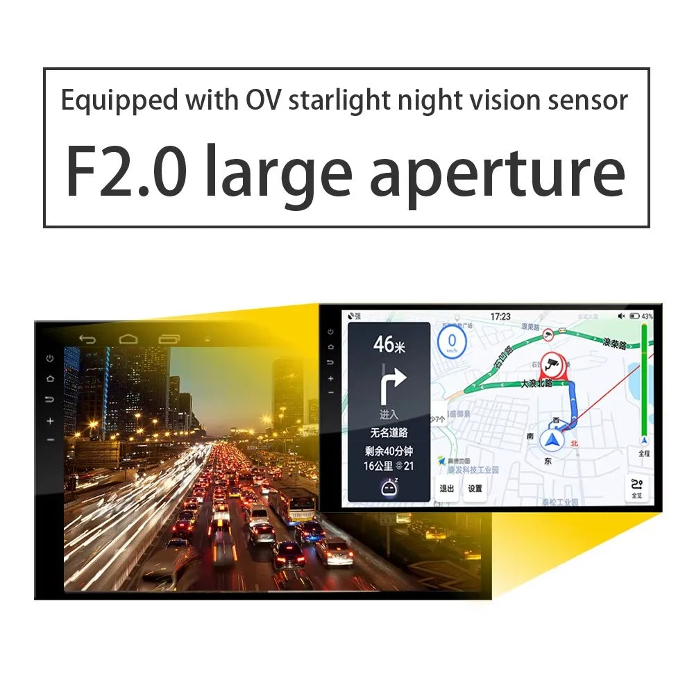 T960P 10.1 Inch Large Screen Car Driving Recorder 4-Channel Monitoring Dash Cam with F10 Night Vision Backup Camera - 4