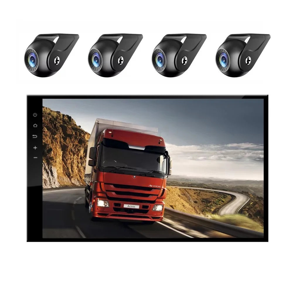 T960P 9 Inch Large Screen Car Driving Recorder 4-Channel Monitoring Dash Cam with F10 Night Vision Backup Camera - 2