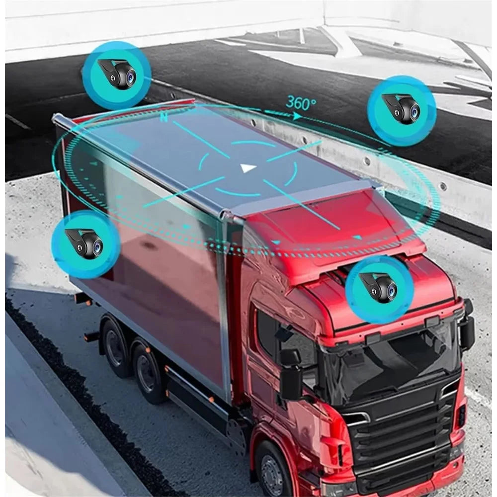 T960P 9 Inch Large Screen Car Driving Recorder 4-Channel Monitoring Dash Cam with F10 Night Vision Backup Camera - 3
