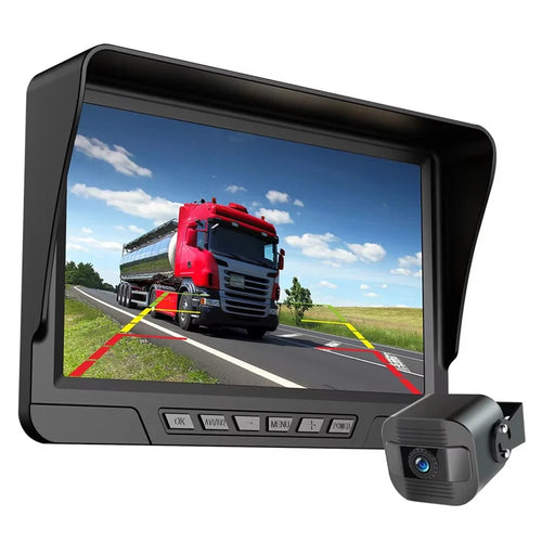 D06PLUS 7 Inch Digital HD Dash Cam Front and Rear Dual Recording DVR Backup Camera System with F19 Camera - 1