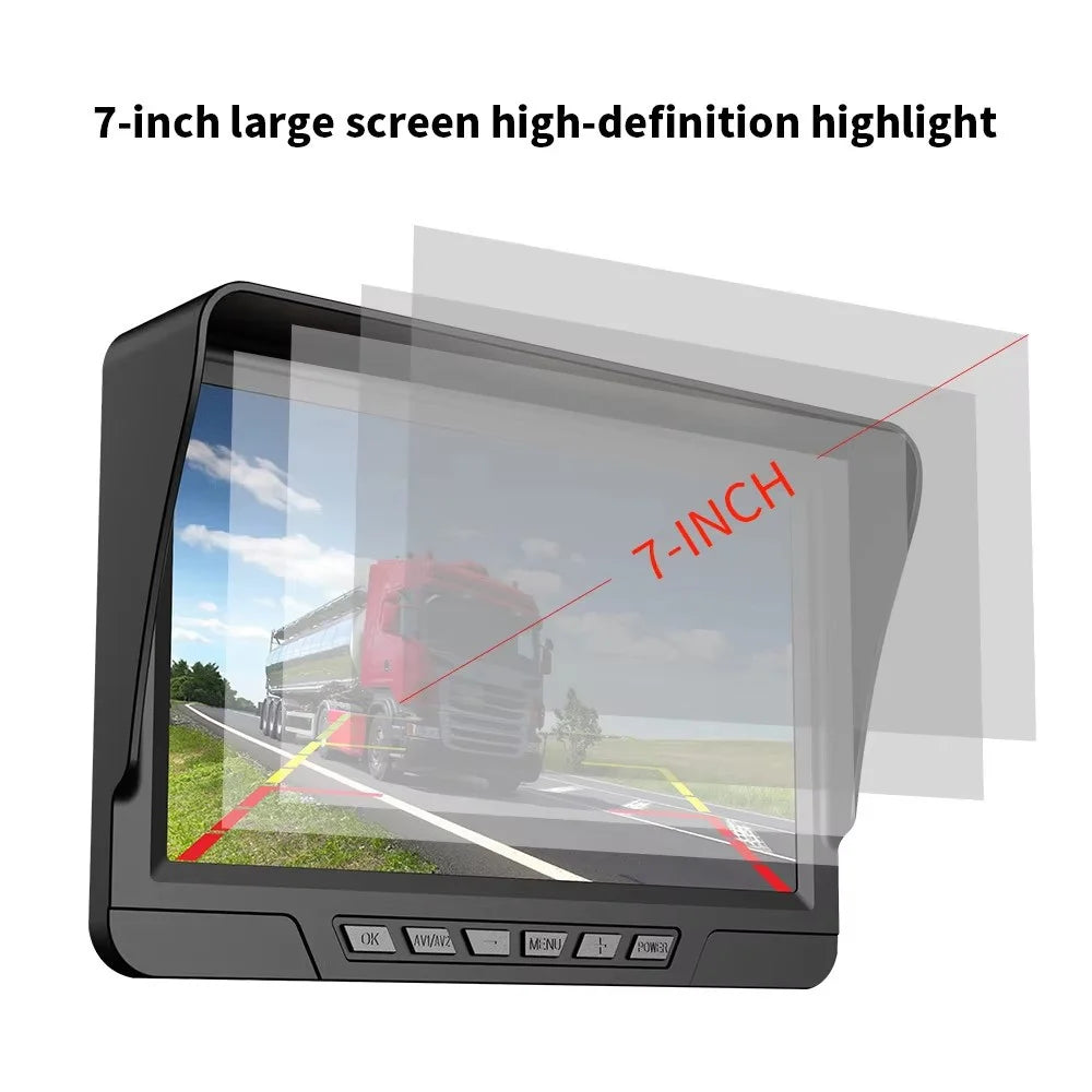 D06PLUS 7 Inch Digital HD Dash Cam Front and Rear Dual Recording DVR Backup Camera System with F19 Camera - 5
