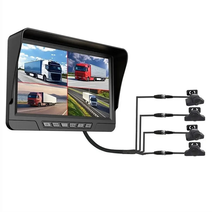 T70 7 Inch Wireless Digital HD Camera Front and Rear Dual Recording Dash Cam Reverse Parking System with F9 Camera - 1