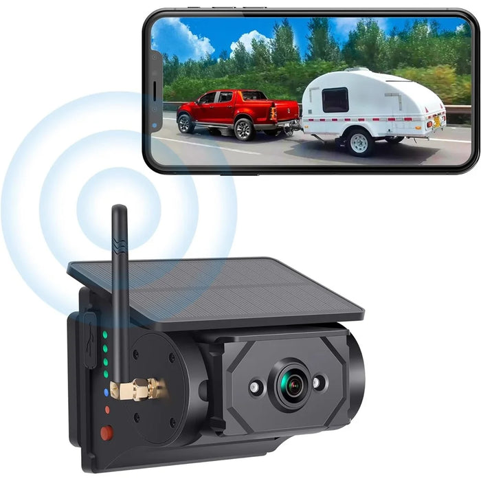 Solar Powered Magnetic BSD HD Camera for Car Truck Dash Cam WiFi Reversing Backup System - 2