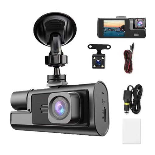 A22 1080P Triple Lens Car Driving Recorder Night Vision WiFi Dash Cam with Rearview Backup Camera - 1