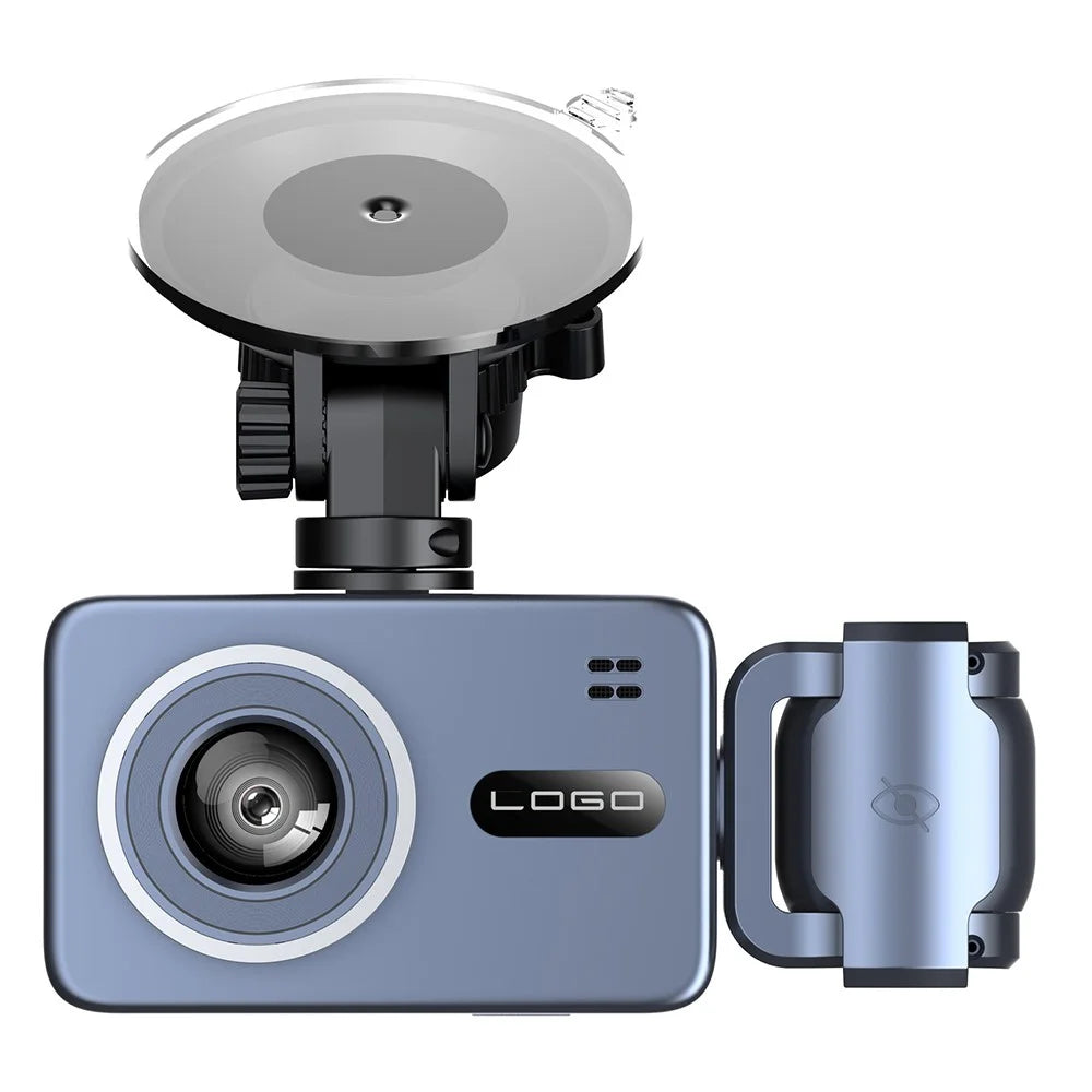 4K Dual Lens Dash Cam Night Vision WiFi Car DVR Front and Inside Camera Recorder with 360 Degree Rotatable Lens - 4