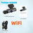 WiFi HD Dual Lens Dash Cam for Front and Inside Recording Night Vision Wide Angle Reversing Image Recorder - 2