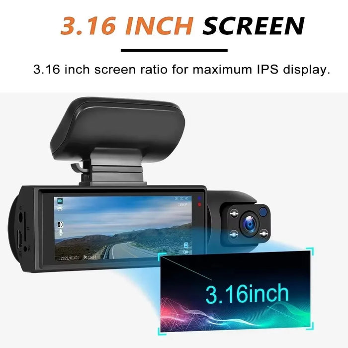 WiFi HD Dual Lens Dash Cam for Front and Inside Recording Night Vision Wide Angle Reversing Image Recorder - 7