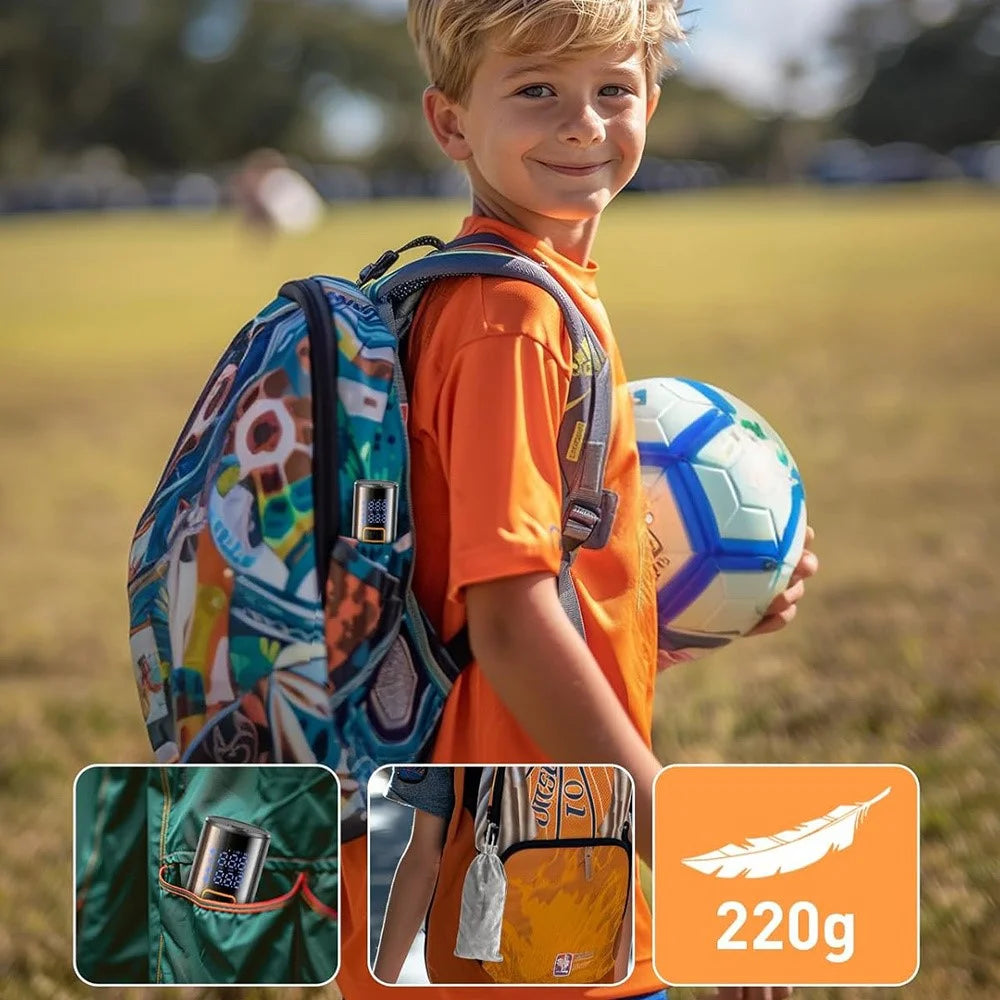 P101 Multifunction Portable Wireless Air Pump Digital Display Car Tire Inflator with LED Light - 2